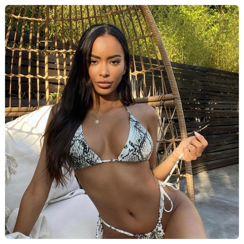 Chloe Rose Dream On Side Tie Bikini Bottom Snake - Picture 2 of 8